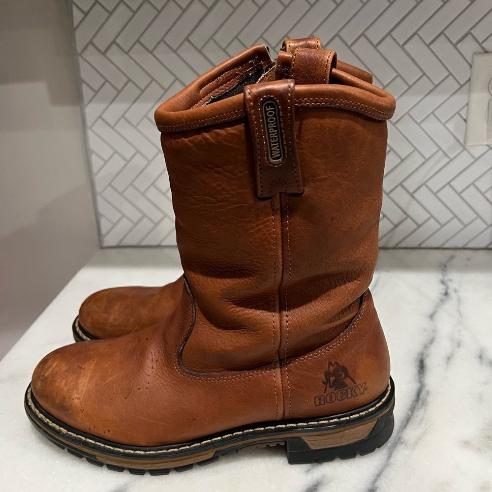 Rocky Wellington steel toed and water proof boots Sz 11